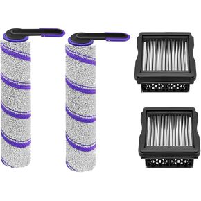 مجموعة الملحقات البديلة للمكنسة الكهربائية NARWAL S30 Pro / S30 الكهربائية الرطبة والجافة: 4 قطع غيار، 2 فرشاة رئيسية، 2 مرشحات ملحقات احتياطية in Kuwait