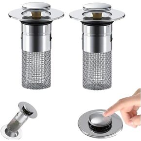 قطعتان من مصفاة تصريف حوض الحمام، سلة لالتقاط الشعر من الفولاذ المقاوم للصدأ، مناسبة عالميًا لأحواض الحمام وأحواض الاستحمام والدش ومصارف الأرضيات. in Kuwait