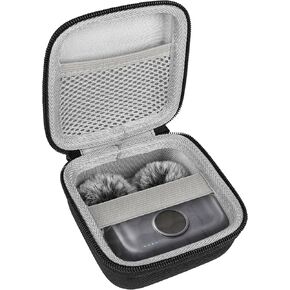 حقيبة حمل ميكروفون Geekria for Creators متوافقة مع Hollyland Lark M2، LarkA1، Maono WaveT5، حقيبة شحن لاسلكية صغيرة من Rode، حقيبة سفر ذات هيكل صلب للميكروفون مع تخزين الكابل (أسود) in Kuwait