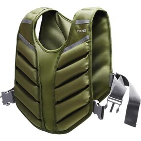 سترة بولي فيت (سييرا) مرجحة للتمرين - 10 رطل، 15 رطل، 20 رطل - سترة الوزن للرجال والنساء - تعزيز تدريب القوة والقدرة على التحمل in Kuwait