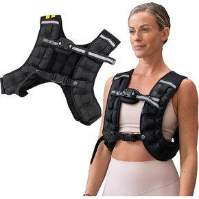 سترة الأثقال TRX HexGrip - سترة وزن قابلة للتعديل بوزن 10 رطل لتدريب القوة والجري، سترة تمرين مسامية للياقة البدنية وبناء العضلات ورفع الأثقال وفقدان الوزن، معدات تدريب متينة in Kuwait