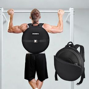 PACEARTH Weighted Strength Training Backpack – Adjustable Weight Plate Bag for Calisthenics, Pull-Ups, Squats & Core Workouts – Fits 17.7" Gym Plates – Metal Buckle Straps & Reinforced Stitching in Kuwait