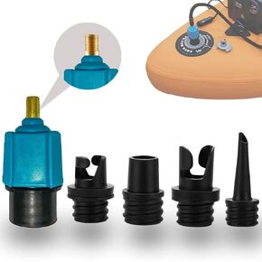 محول مضخة لوح التجديف، محول صمام هواء الضاغط، محول مضخة هواء مع 4 فوهات صمام هواء للقارب القابل للنفخ، لوح مجداف واقف - للاستخدام فقط مع منافذ خرطوم الهواء مقاس 7 مم in Kuwait