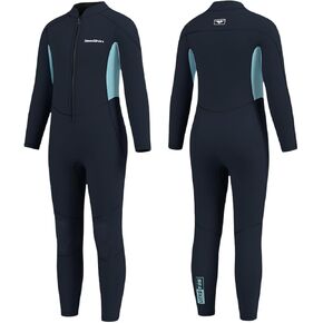 Seaskin Kids Wetsuit for Boys Girls Toddlers, 3mm Front Zip Full Body Diving Suits Neoprene Thermal Swimsuits for Swimming Diving Water Sports in Kuwait