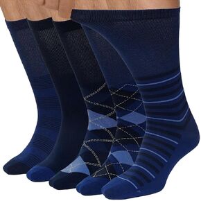 جوارب CaiDieNu لمرضى السكري للرجال: 5 أزواج من الجوارب غير المربوطة ذات طاقم واسع للوذمة والاعتلال العصبي والعمل كاجوال موضة 11-15 in Kuwait