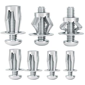 صواميل جاك مرساة جدارية مجوفة شديدة التحمل للجدران الرقيقة، صامولة بتلات لولبية للتوسيع، تصميم بتلة إدراج، 20 حزمة (M4x25(1")) in Kuwait