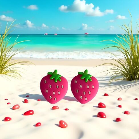 4Pcs Strawberry Tennis Racket Vibration Dampener Soft Silicon Racket Dampener Cartoon Shape Tennis Racquet Shock Absorbers Tennis Racket for Racquetball in Kuwait