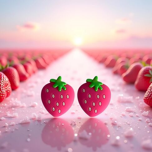 4Pcs Strawberry Tennis Racket Vibration Dampener Soft Silicon Racket Dampener Cartoon Shape Tennis Racquet Shock Absorbers Tennis Racket for Racquetball in Kuwait