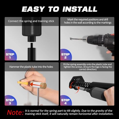 Hikeen Wall Bracket Boxing Precision Slip Stick,High Impact Boxing Slip Stick for Reflex Training,Shadow Box and Practice Slipping Punches Fits Home Gym in Saudi Arabia