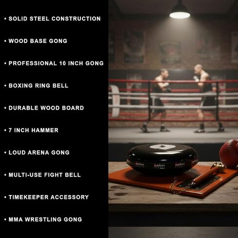 Ring Gong Fight Bell and Hammer Set for Boxing and Wrestling RGONG in Saudi Arabia