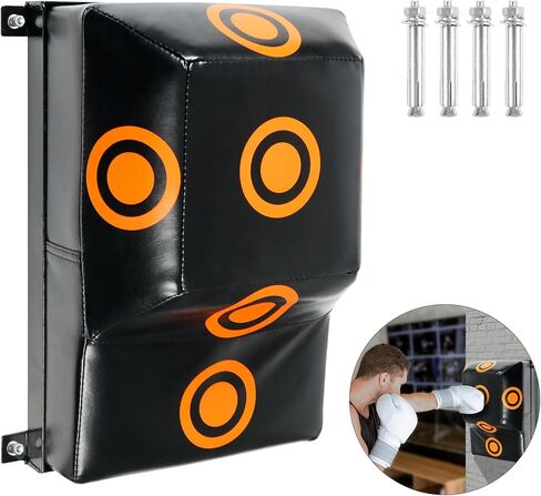 Wall Mount Uppercut Boxing MMA Training Punching Target Aiming Point Sandbag, Black Orange in Saudi Arabia