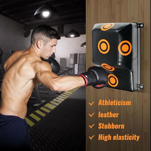 Wall Mount Uppercut Boxing MMA Training Punching Target Aiming Point Sandbag, Black Orange in Saudi Arabia