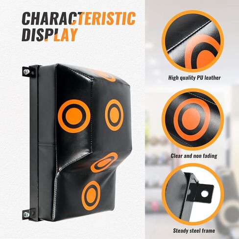 Wall Mount Uppercut Boxing MMA Training Punching Target Aiming Point Sandbag, Black Orange in Saudi Arabia
