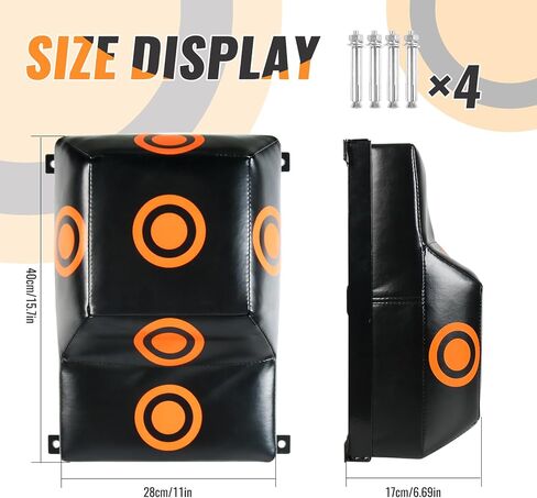 Wall Mount Uppercut Boxing MMA Training Punching Target Aiming Point Sandbag, Black Orange in Saudi Arabia