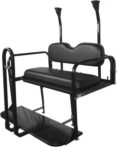 PROFX Golf Cart Rear Flip Seat Kit with Grab Bar for Club Car Precedent, Tempo, and Onward Gas & Electric Golf Carts | Buff (Beige) Cushions | Compatible with 2004-Up Models in Saudi Arabia