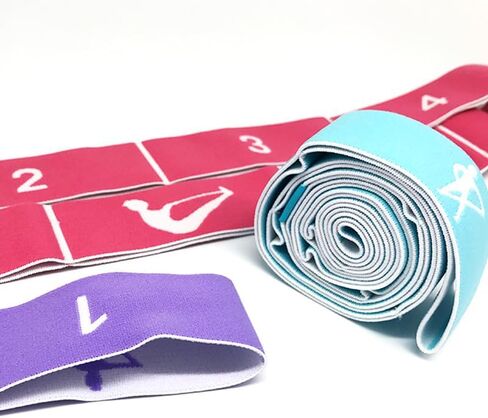 Elastic Yoga Stretching Strap Adjustable Resistance Band for Pilates Dance Flexibility Training Beginner-Friendly,Pink in Saudi Arabia