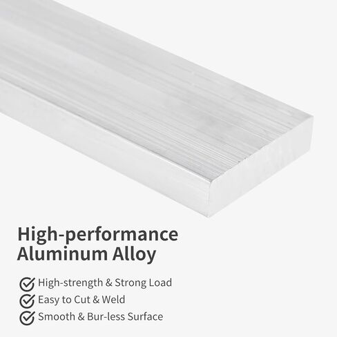 2 PCS Aluminum Flat Bar, 1/2" X 2" Aluminum Flat Bars, 12" Aluminum Bar Stock, Solid Mill Stocks, Precision Cut, Smooth Surface, Ideal for Industrial and Home Projects (2PCS) in Saudi Arabia
