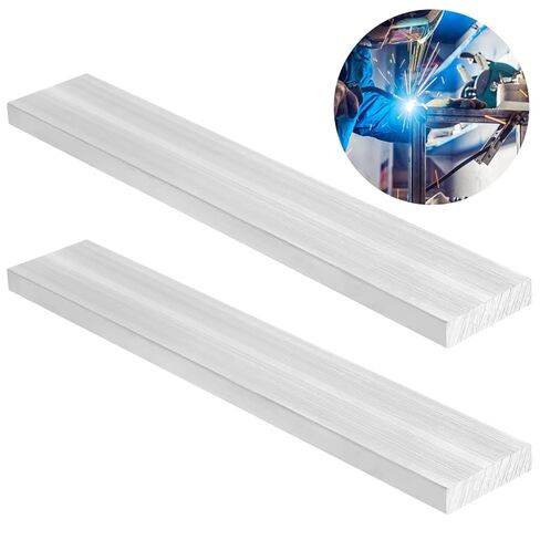 2 PCS Aluminum Flat Bar, 1/2" X 2" Aluminum Flat Bars, 12" Aluminum Bar Stock, Solid Mill Stocks, Precision Cut, Smooth Surface, Ideal for Industrial and Home Projects (2PCS) in Saudi Arabia