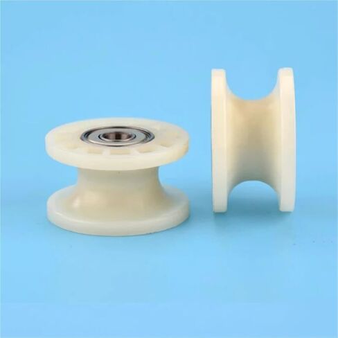 1Pcs Mechanical Pulley Grooved Wheel 608zz Dual Bearing Rolling Pulley Wheel Round Wheel Roller 8 * 42 * 24mm in Saudi Arabia