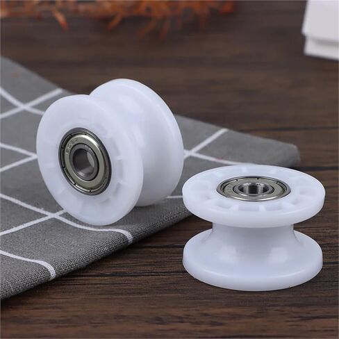 1Pcs Mechanical Pulley Grooved Wheel 608zz Dual Bearing Rolling Pulley Wheel Round Wheel Roller 8 * 42 * 24mm in Saudi Arabia