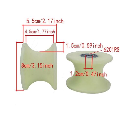 3 بوصة انزلاق البوابة u الأخدود بكرات النايلون، انزلاق الباب عجلة النايلون، u قطر الأخدود 50mm، بكرة الجنزير الصلب مع الأخدود u. in Saudi Arabia
