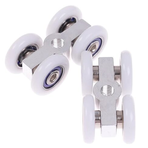 1Pair Sliding Door Rollers 4 Wheels Hanging Home Door Accessories Hardware in Saudi Arabia