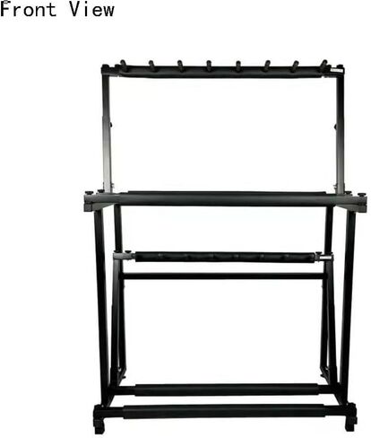 Floor-Standing Tennis Racket Rack, Heavy Duty Steel Tennis Rackets/Badminton Rackets Storage Rack, Height Adjustable, Violin/Guitar Display Stand for Retail Store,2-Tiers in Saudi Arabia