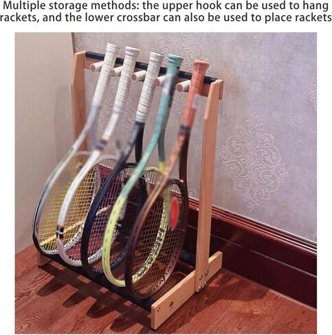 رف عرض بانتون 6 مضارب - حامل أرضي عالي التحمل للتنس والكمان والجيتار والمزيد - حل تخزين مثالي لمعدات الرياضة والموسيقى in Kuwait