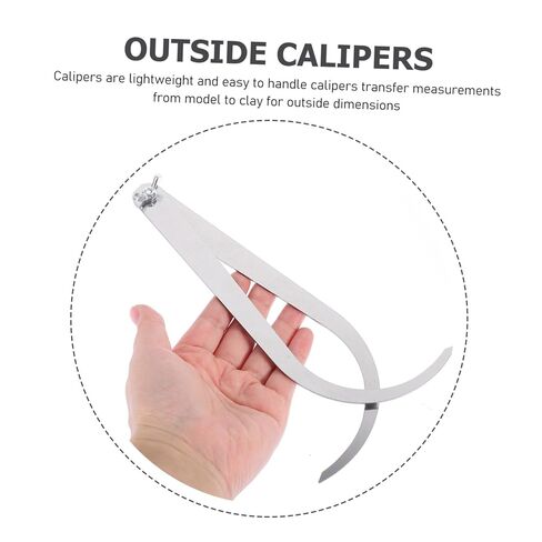 3Pcs Ceramic Measure Caliper Outside Calipers for Clay Craft Pottery Sculpture Accurate Metal Shaping Modeling Tools with Polished Surface and Nonslip Design in Saudi Arabia