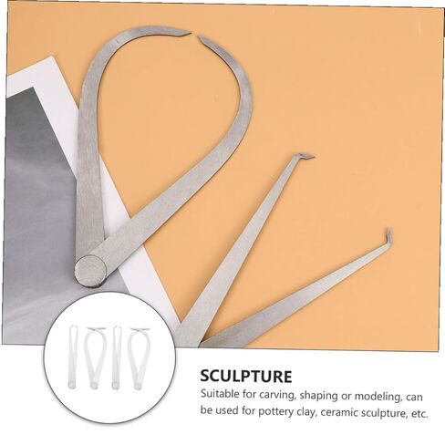 4Pcs Steel Joint Calipers for Carving Shaping Modeling Inside and Outside Measuring Tools with Hardened Points Portable and Lightweight for Sculpture Pottery Tube in Saudi Arabia