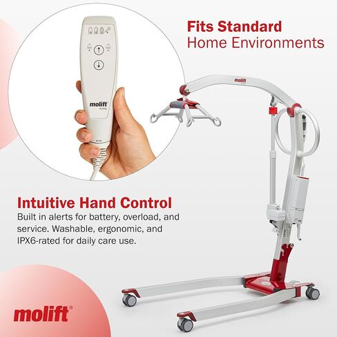 Molift Smart 150 Premium Electric Patient Lift Transfer Chair - No-Assembly Foldable Design for Home & Travel - Intelligent Professional-Grade Lift Assist for Elderly & Limited Mobility - 330 lbs Cap in Saudi Arabia