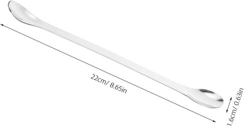 Luxshiny 12pcs Double-ended Stainless Steel Lab Sampling Spoons Mixing and Stirring Tools for Laboratory Kitchen Classroom and Craft Use in Kuwait