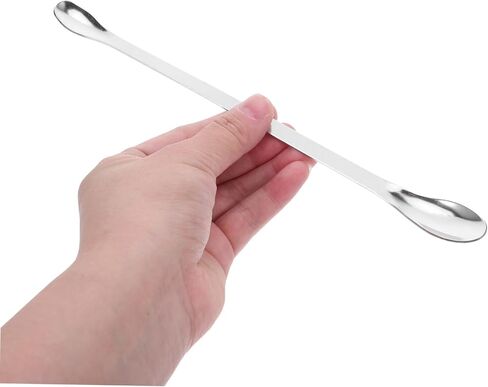 Luxshiny 12pcs Double-ended Stainless Steel Lab Sampling Spoons Mixing and Stirring Tools for Laboratory Kitchen Classroom and Craft Use in Kuwait