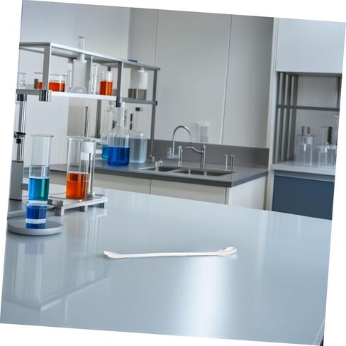 Luxshiny 12pcs Double-ended Stainless Steel Lab Sampling Spoons Mixing and Stirring Tools for Laboratory Kitchen Classroom and Craft Use in Kuwait