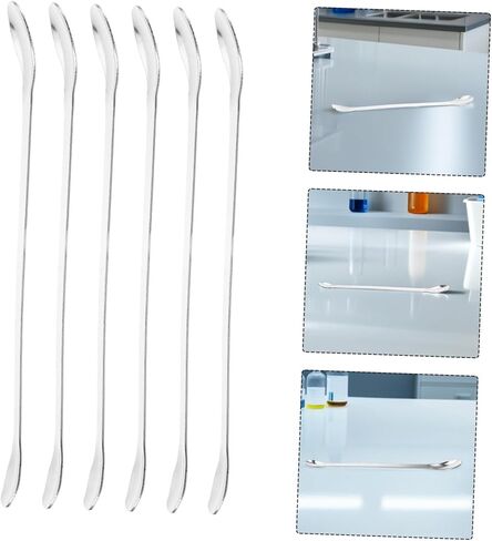 Luxshiny 12pcs Double-ended Stainless Steel Lab Sampling Spoons Mixing and Stirring Tools for Laboratory Kitchen Classroom and Craft Use in Kuwait