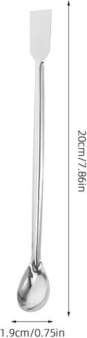 NOLITOY 12pcs Stainless Steel Lab Mixing Spoons with Square Head Design Ergonomic Lightweight Sampling Spatulas for Laboratory Kitchen and Craft Use and Easy to Clean in Saudi Arabia