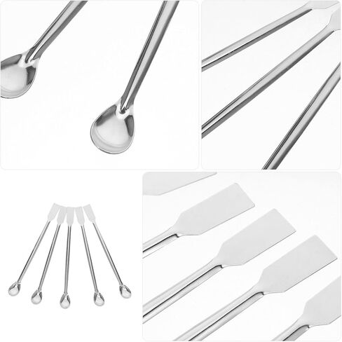 NOLITOY 12pcs Stainless Steel Lab Mixing Spoons with Square Head Design Ergonomic Lightweight Sampling Spatulas for Laboratory Kitchen and Craft Use and Easy to Clean in Saudi Arabia