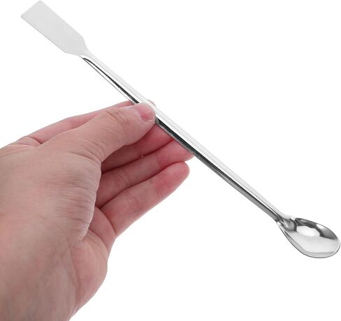 NOLITOY 12pcs Stainless Steel Lab Mixing Spoons with Square Head Design Ergonomic Lightweight Sampling Spatulas for Laboratory Kitchen and Craft Use and Easy to Clean in Saudi Arabia