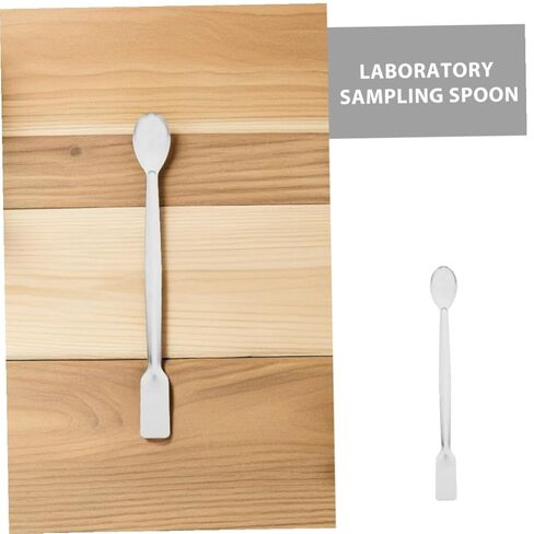 Luxshiny 10pcs Stainless Steel Double-Ended Lab Spatulas Micro Measuring Spoons for Precise Sampling and Mixing Powders Reagents Medicine Sampling Scoops for Laboratory Use in Kuwait