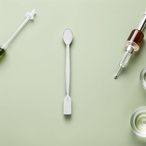 Luxshiny 10pcs Stainless Steel Double-Ended Lab Spatulas Micro Measuring Spoons for Precise Sampling and Mixing Powders Reagents Medicine Sampling Scoops for Laboratory Use in Kuwait