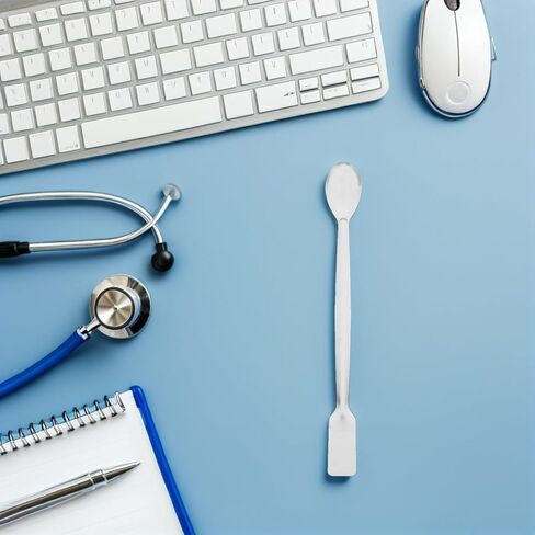 Luxshiny 10pcs Stainless Steel Double-Ended Lab Spatulas Micro Measuring Spoons for Precise Sampling and Mixing Powders Reagents Medicine Sampling Scoops for Laboratory Use in Kuwait