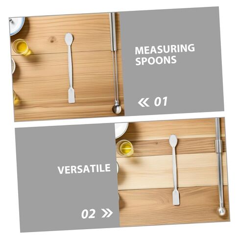 Luxshiny 10pcs Stainless Steel Double-Ended Lab Spatulas Micro Measuring Spoons for Precise Sampling and Mixing Powders Reagents Medicine Sampling Scoops for Laboratory Use in Kuwait