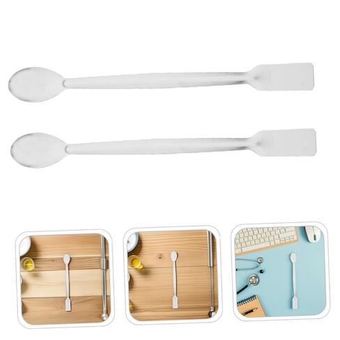 Luxshiny 10pcs Stainless Steel Double-Ended Lab Spatulas Micro Measuring Spoons for Precise Sampling and Mixing Powders Reagents Medicine Sampling Scoops for Laboratory Use in Kuwait