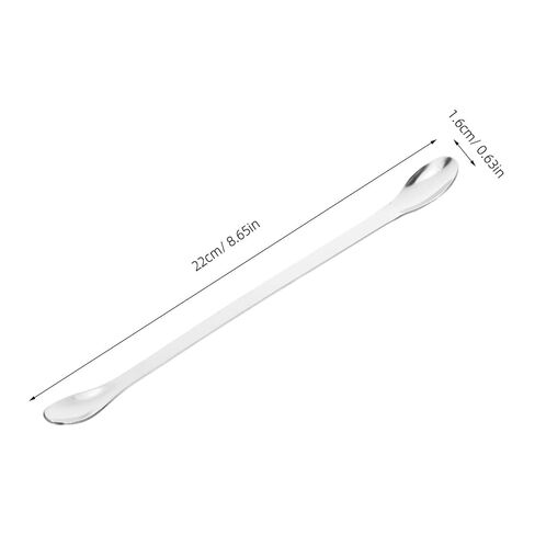 12pcs Stainless Steel Lab Spoon Spatulas Double-Ended Mixing and Sampling Tools for Laboratory Kitchen Classroom Use Compact Reusable Tiny Spoons for Precise Stirring and Measuring in Saudi Arabia