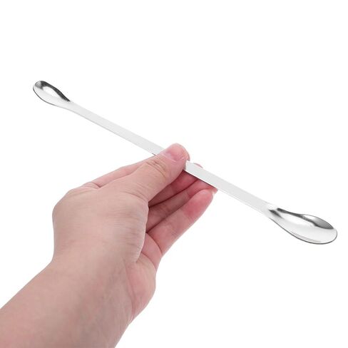 12pcs Stainless Steel Lab Spoon Spatulas Double-Ended Mixing and Sampling Tools for Laboratory Kitchen Classroom Use Compact Reusable Tiny Spoons for Precise Stirring and Measuring in Saudi Arabia