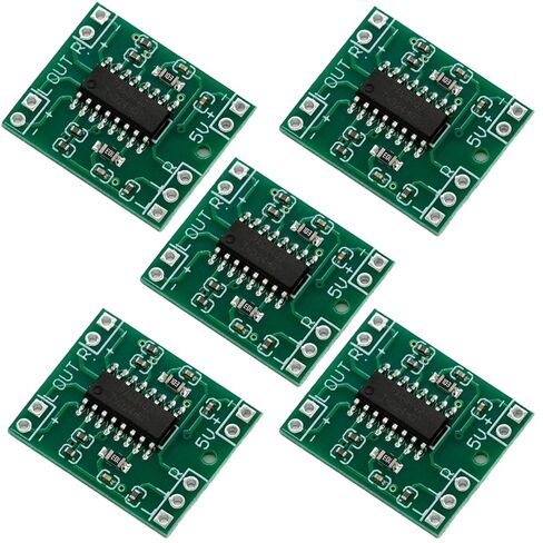 5PCS PAM8403 2x3W Class D Digital Amplifier Board - Ultra-Mini Power Amplifier Module with 2.5-5V Input USB Power Supply for Audio Speakers and Sound Systems (with Potentiometer) in Saudi Arabia