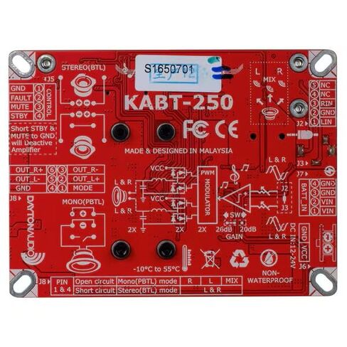 Dayton Audio KABT-250 Audio Amplifier Board 2 x 50W Bridgeable Bluetooth 5.0, TWS, DSP in Saudi Arabia