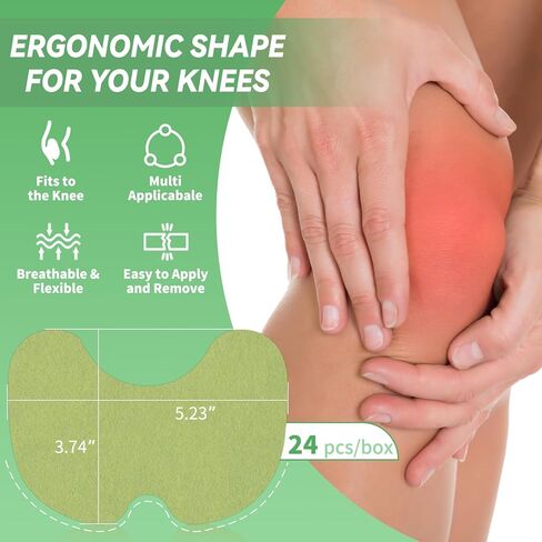 رقع الركبة، رقعة تخفيف آلام الركبة، رقع تخفيف مفاصل الركبة، رقع الركبة العشبية لتخفيف الحرارة، رقعة الشيح للركبة والظهر والرقبة والكتف والرياضيين وكبار السن (48 قطعة) in Kuwait