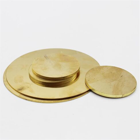 Qinlu-Washers H62 لوحة نحاسية مستديرة، حشية رقيقة من النحاس، معالجة النقش بالليزر، لإصلاح المصانع (0.5x50 مم 1 قطعة) in Kuwait