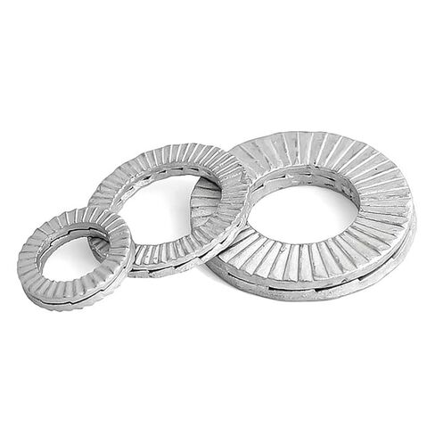 Qinlu-Washers M3 M4 M5 M6 M8 to M30 304 Stainless Steel DIN25201 Double Deck Wedge Self Locking Washer Gasket Loose Proof 1/5/10pcs, for Factories Repair(M3 10pcs) in Saudi Arabia